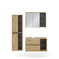Produktbild: Vicco Badmöbel-Set Viola, Artisan-Eiche, 100 cm, besteht aus Waschbeckenunterschrank, Spiegelschrank und Hochschrank