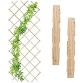 Produktbild: Relaxdays Rankgitter ausziehbar, 3er Set, Rankhilfe Kletterpflanzen, 180x90 cm, Garten, Balkon, Terrasse, Holz, natur