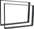 Produktbild: Natural Goods Berlin Möbelkufen RECHTECK, Tischkufen, Tischbeine, Tischgestell, Esstisch, Bank, Couchtisch, Schwarz, B100xH72 cm, 2 Stück
