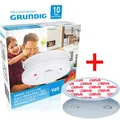 Produktbild: Grundig Rauchmelder 10 Jahre Batterielebensdauer 85dB Inkl.  + 3M Klebepad Set