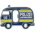 Produktbild: LANOLU Lustiger Flaschenöffner POLIZEI AUFMACHEN, Geschenke für Polizisten und Polizei-Fans, Polizei Geschenke, Witziger Bieröffner