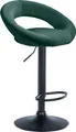 Produktbild: CLP Barhocker Olinda Samt drehbar und höhenverstellbar,grün schwarz