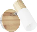Produktbild: Brilliant Wandleuchte Brilliant 1er Spot Babsan holz hell-weiß 11,5 x 10, Ohne Leuchtmittel, Nicht dimmbar ohne Bewegungsmelder
