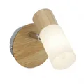 Produktbild: Brilliant Spotlampe Babsan 1-flam. E14/3,5W Metall/Holz/Kunststoff holzhell/weiß