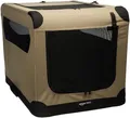Produktbild: Amazon Basics Hundehütte mit 2 Türen, tragbar, weich, faltbar, weich, Größe M (76 x 54 x 54 cm), Beige