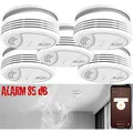 Produktbild: VisorTech 5er-Set WLAN-Rauchwarnmelder, weltweite App-Benachrichtigung, 85 dB
