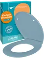 Produktbild: Toilettendeckel Bermuda-Blau Absenkautomatik Made in EU Abnehmbar WC-Sitz