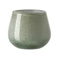 Produktbild: Fink grüner Teelichthalter Ø 14 cm Glas rund Windlicht für Teelichter Kerzenglas