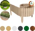 Produktbild: Floranica Rollborder Flexibler Holzzaun Rolborder 200 x 10 cm Unbehandelt Beeteinfassung Rasenkante Gartenzaun Holz Dekozaun Mini Zaun