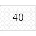 Produktbild: HERMA Labels for printing presses DP1 - Selbstklebend - Rot - 19 mm rund - 75 g/m2 - 10000 Stck. (252 Bogen x 40)