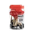 Produktbild: Karella Steeldarts lose 24 St. in Großbox, mit Messingbarrel und 2BA Gewinde, 17g, rot und schwarz