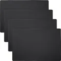 Produktbild: Erwin Müller Tischset, Teller-Untersetzer Lagoa im 4er-Pack in Lederoptik schwarz Größe 30x45 cm - Schutz vor Flecken und Kratzern