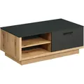 Produktbild: trendteam Wohnen Couchtisch Synnax Anthrazit Melamin/ Evoke Eiche Nachbildung B/H/T ca. 110/42/60 cm - Grau