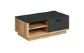 Produktbild: trendteam smart living - Synnax - Couchtisch - Anthrazit/Evoke Eiche - Kaffeetisch mit 4 offenen Fächern und 2 Klappen - (BxHxT) 110 x 42 x 60 cm - Sofatisch auf einem Sockel - kratzfest