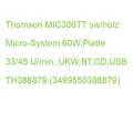 Produktbild: Thomson MIC300TT sw/holz Micro-System 60W,Platte 33/45 U/min.,UKW,BT,CD,USB TH38