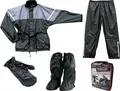 Produktbild: RO1005 4-teiliges Regenset für Motorradfahrer – Jacke, Hose, Hand- & Schuhüberzieher Motorradjacke Roleff Größe: 3XL,