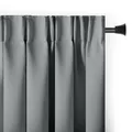 Produktbild: RESTILO Blackout Vorhang 140x270 cm Silber 1 St. Kräuselband Verdunkelungsvorhang Blickdicht Fensterdekoration Dekoschal Dekorvorhang Blackout