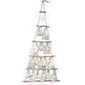 Produktbild: DIY Adventskalender Weihnachtsbaum weiß, graue Sterne, Ziffern weiß Höhe ca 110