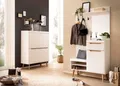 Produktbild: Home affaire Garderoben-Set Torge, Garderobe mit Stauraum, Garderobenschrank im Scandic Design, (Set, 2-St), enthält Highboard und Garderobe mit Spiegel, in zwei Farben