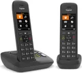 Produktbild: Gigaset C575A Duo - Schnurlostelefon - Anrufbeantworter mit Rufnummernanzeige - ECO DECT\GAP - Schwarz (L36852-H2927-B101)