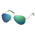 Produktbild: Polaroid Unisex-Kinder PLD 8015/N K7 J5G 52 Sonnenbrille, Gold (Gold/Green)