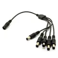 Produktbild: DC Stromverteiler 5-Wege Adapter 2,1mm CCTV 12V PSU Zu 5 LED/Kamera Kabel