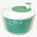 Produktbild: Westmark Salatschleuder, Fassungsvermögen: 4,4 Liter, ø 23,5 cm, Kunststoff, BPA-frei, Spinderella, Farbe: Transparent/Weiß/Mint-Grün, 2430226M