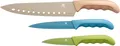 Produktbild: 3tlg. Messerset KING® METALLIC STYLE mit Edelstahl beschichtete Klingen, ergnonomische Griffe / Größen: 20cm Kochmesser, 12.5cm Universalmesser & 8.5cm Gemüsemesser