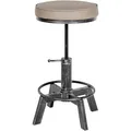 Produktbild: CLP Sitzhocker Destin mit Kunstlederbezug I Hocker im Industrial Design I gepolstert und höhenverstellbar