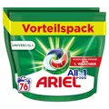 Produktbild: Ariel Waschmittel Pods All-in-1, Waschmittel 76 Waschladungen, Universal, Kraftvolle Fleckenentfernung in nur 1 Waschgang