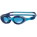 Produktbild: Zoggs Super Seal Schwimmbrille Kinder 6-14 – Kinder Schwimmbrille mit UV-Schutz, Antibeschlag, Junior Brille, Schnell Verstellbares Kopfband, 180° Rundumsicht, Blaues Glas, Blau