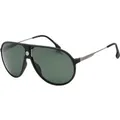 Produktbild: Carrera UC – Sonnenbrille mit mattschwarzem Rahmen und grünen polarisierten Gläsern