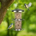 Produktbild: Vogelfutterstation vogelfutterspender Edelstahl zum Aufhängen mit 2 Sitzringen
