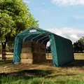 Produktbild: TOOLPORT  3,3x6m Weideunterstand, PVC-Plane, dunkelgrün, Erdbefestigung - (99548)
