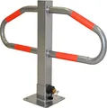 Produktbild: Parkplatzsperre 47 x 73 cm Metall grau abschließ- und klappbar Parkplatzbügel Sperrbügel Poller