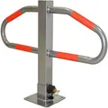 Produktbild: Parkplatzsperre 47 X 73 Cm Metall Grau Abschließ- Und Klappbar Parkplatzbügel Sperrbügel Poller