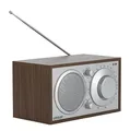 Produktbild: Linsar Radio in zeitlosem Holz-Design, Analoge Einstellung AM/FM, Eingebauter Mono-Lautsprecher, AUX-IN-Funktion, Kopfhörer-Funktion, Hochwertige Steuerknöpfe, Küchenfunk (braun)
