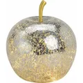Produktbild: 3.08 Glas Apfel mit 20er LED Lichterkette - Ø 16 cm - Dekoleuchte Batterie - Farbe: Silber - Silber