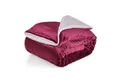 Produktbild: Wohndecke Kuscheldecke XL warm Sherpa, dicke Sofadecke, hochwertige Tagesdecke, Cozyor, 150x200 Plüschdecke bordeaux Berry, flauschig Sofaüberwurf Sherpadecke