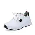 Produktbild: Rieker Damen Low-Top Sneaker M4903, Frauen Halbschuhe, lose Einlage,Sportschuhe,Freizeitschuhe,Turnschuhe,Laufschuhe,Weiss (80),42 EU / 8 UK