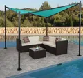 Produktbild: Pergola HWC-A41, Garten Pavillon Sonnensegel, stabiles 6cm Stahl-Gestell 4x4m türkis