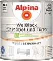 Produktbild: Alpina Weißlack für Möbel und Türen 750 ml seidenmatt
