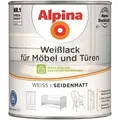 Produktbild: Weißlack für Möbel und Türen 750ml weiß seidenmatt Möbellack Türenlack - Alpina