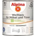 Produktbild: Weißlack Für Möbel Und Türen 750ml Weiß Seidenmatt Möbellack Türenlack - Alpina