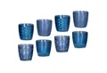 Produktbild: Levandeo® Teelichthalter, 8er Set Windlicht H7,5cm Glas Blau Teelichthalter Tischdeko Kerzen