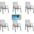 Produktbild: MFG MEC-STOR 6x Streckmetall Stapelsessel Gartenstuhl stapelbar