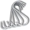 Produktbild: 5x S-Haken EDELSTAHL 180mm x 8mm Fleischhaken Fleischerhaken Metzgerhaken Räucherhaken Edelstahlhaken Metzgerei Metzger