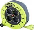 Produktbild: Masterplug Pro-XT Kabeltrommel 5m Verlängerungskabel mit 4 Buchsen Wickelkurbel