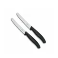 Produktbild: Victorinox Tafelmesser Tafelmesser 2er Swiss Classic Wellenschliff Rostfrei Edelstahl,schwarz