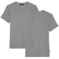 Produktbild: Marc O'Polo T-Shirt Iconic Rib (2-tlg) unterziehshirt unterhemd kurzarm grau XL (52)